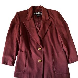 Escada Women's Burgundy Blazer